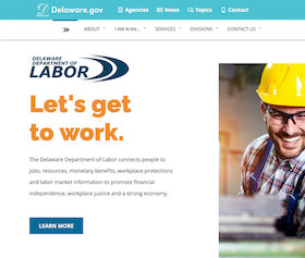 Image of the Department of Labor Website